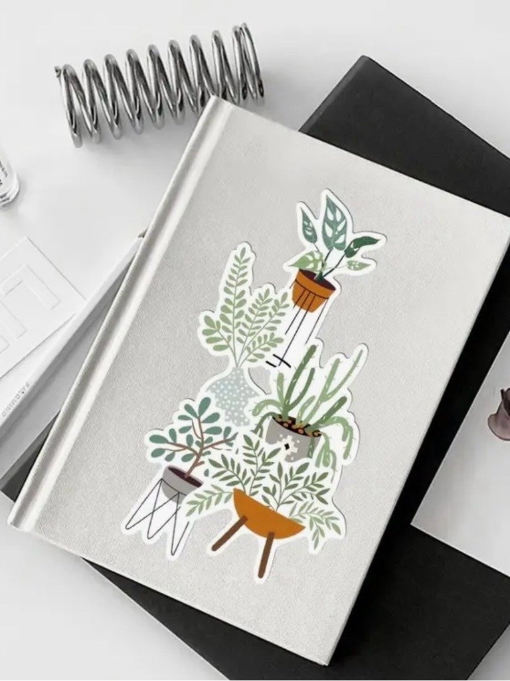 44 Potted Green Plants Stickers Cactus Succulents - Picture 10 of 10